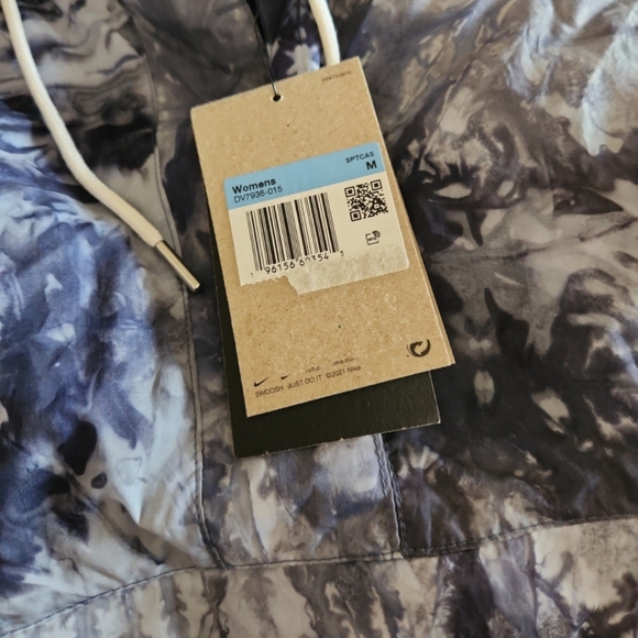 NWT Nike Womens Blue Marl Pull Over Windbreaker Jacket Size Medium - Picture 4 of 5